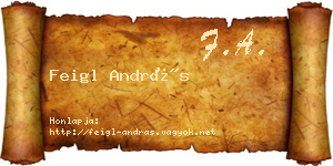 Feigl András névjegykártya